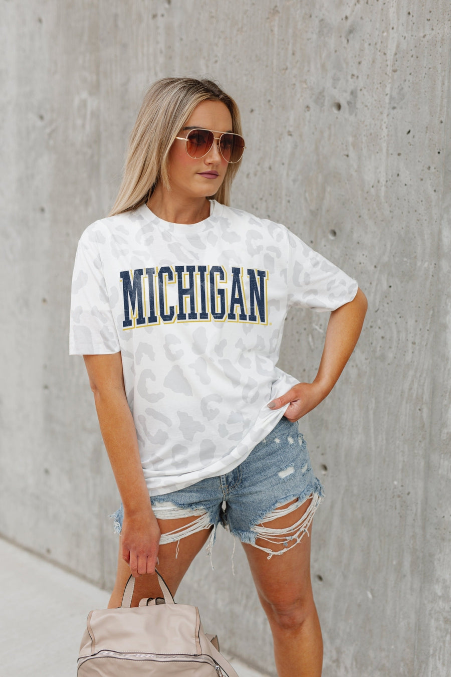 Premium Michigan Wolverines Leopard Print Tee - Ultimate Game Day Essential