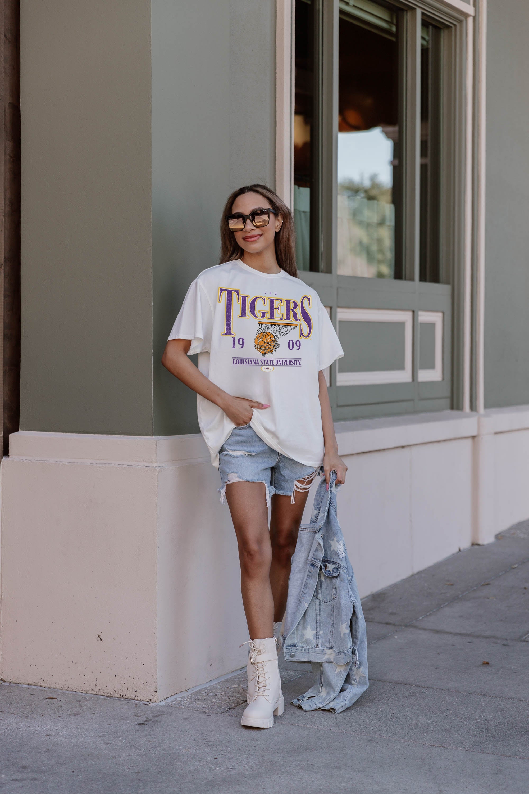 Premium LSU Tigers Oversized Crewneck Tee - Ultimate Comfort & Style