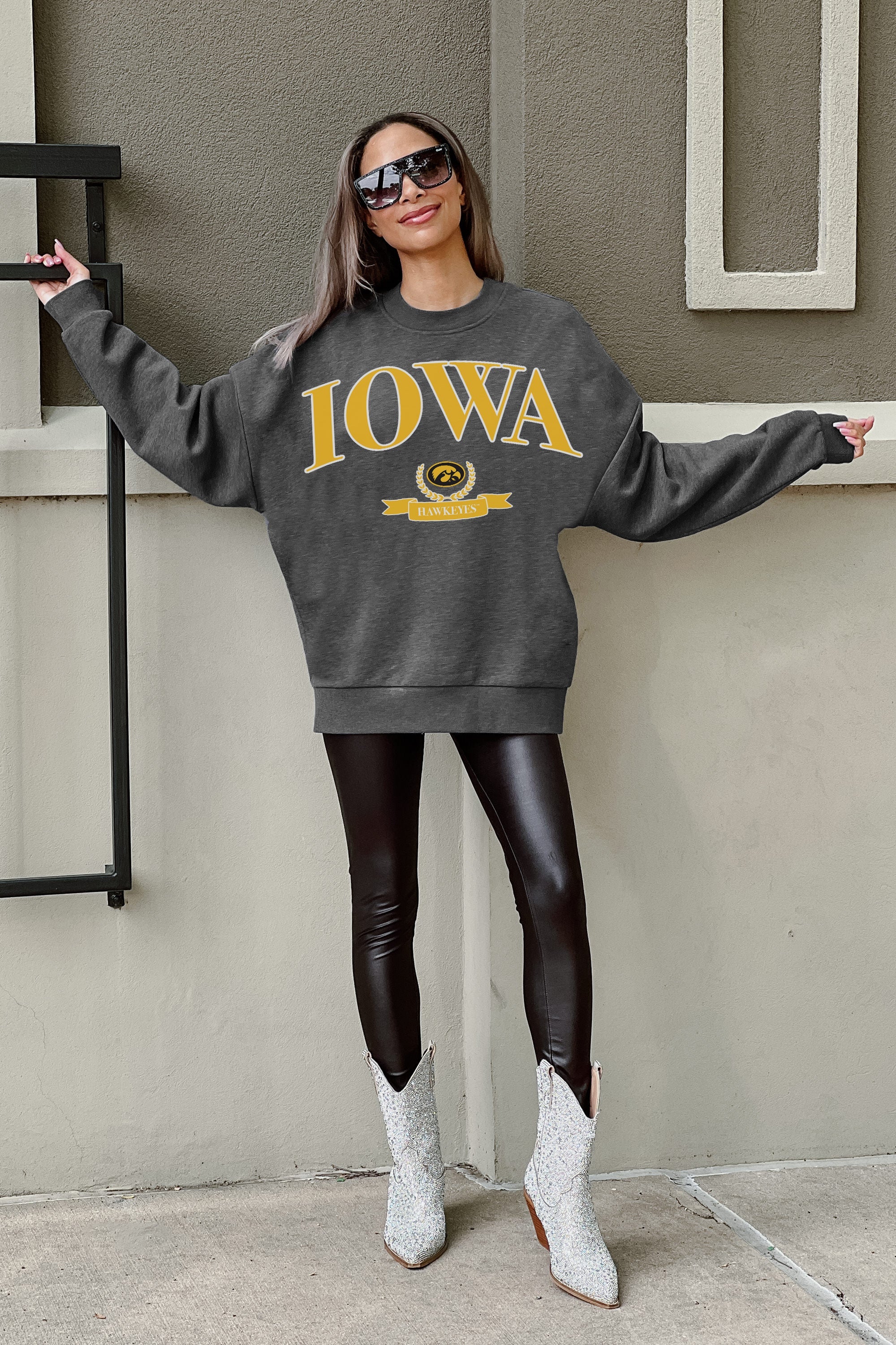 Premium Iowa Hawkeyes Seal The Deal Fleece Crewneck Pullover - Ultimate Comfort & Style