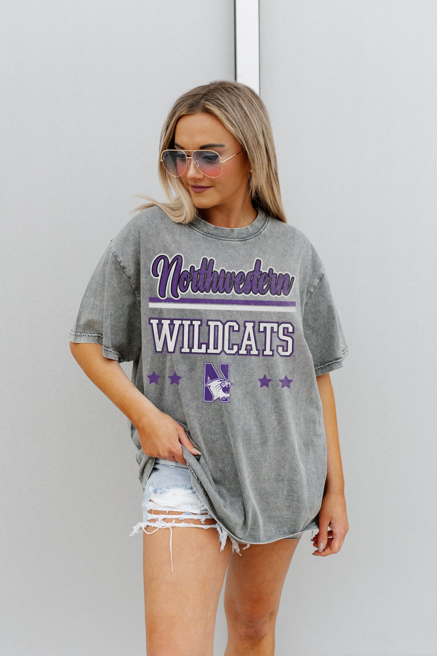 Premium Northwestern Wildcats Oversized Crewneck Tee - Ultimate Comfort & Style