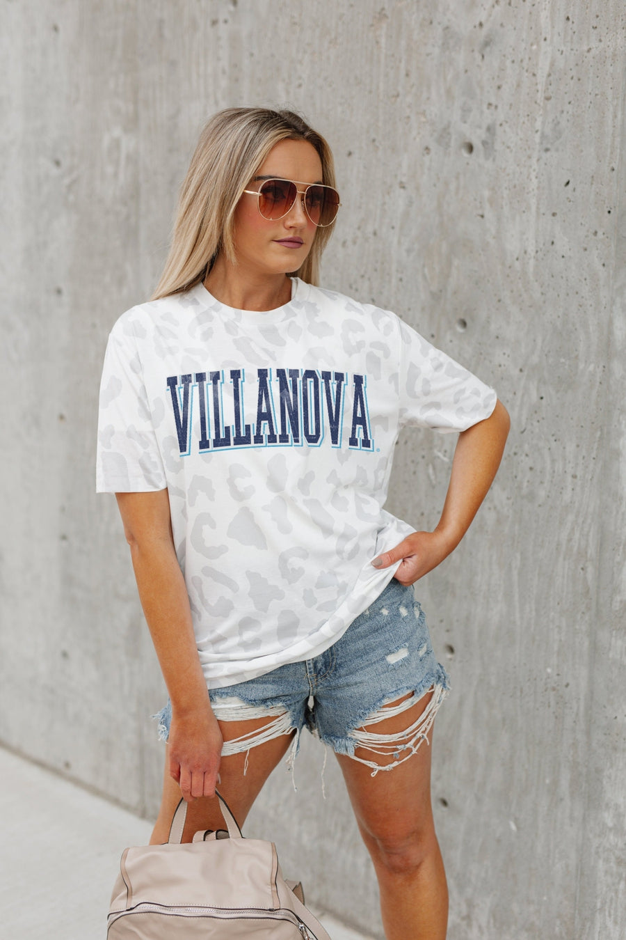 Ultimate Villanova Wildcats Leopard Print Tee - Game Day Essential