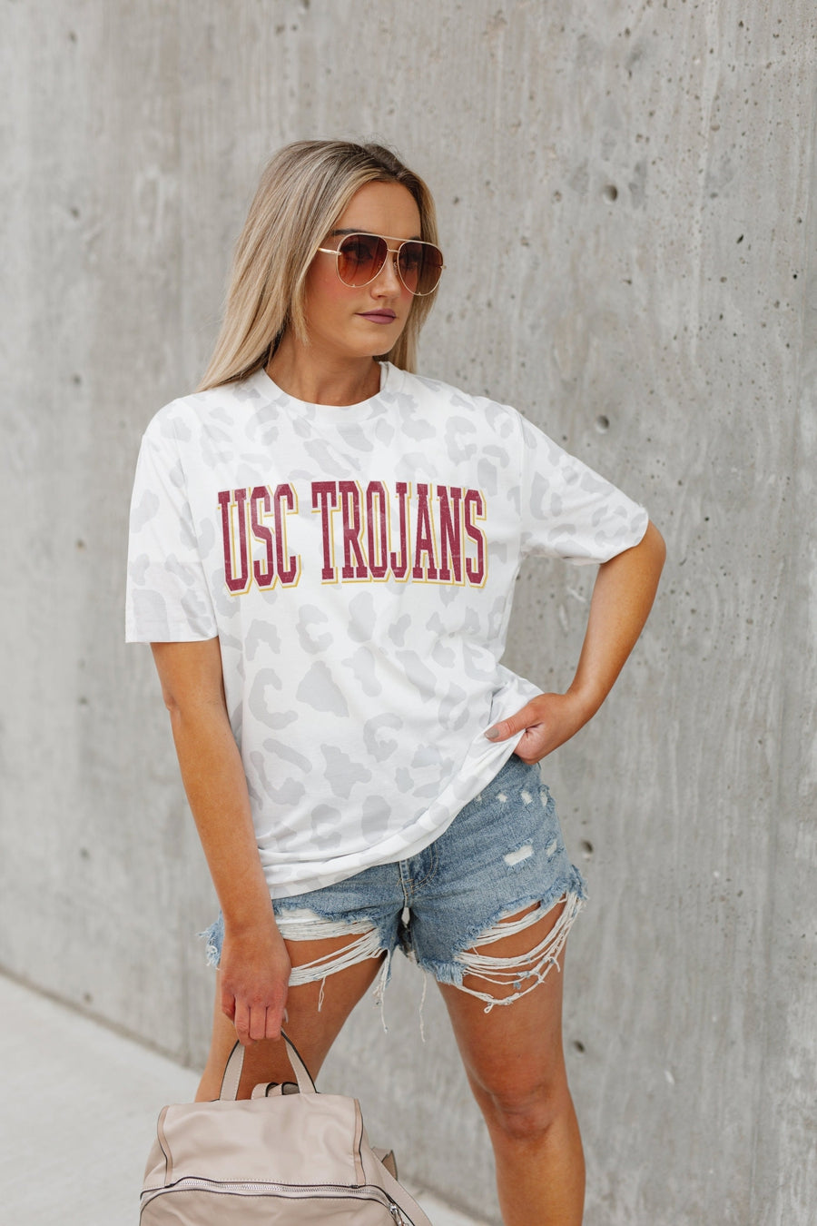 Premium USC Trojans Leopard Print Tee - Ultimate Game Day Essential