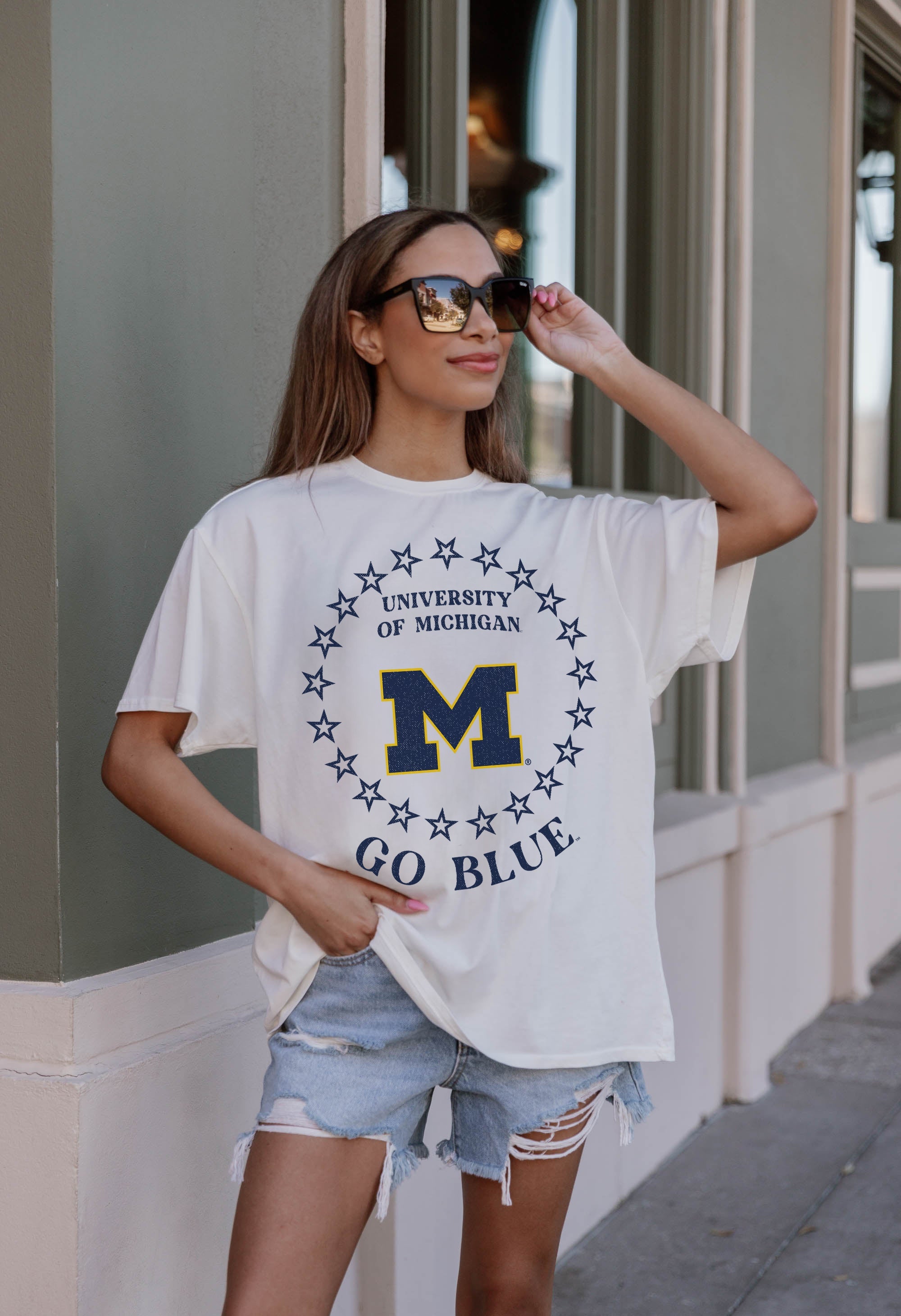 Premium Michigan Wolverines Oversized Crewneck Tee - Ultimate Comfort & Style
