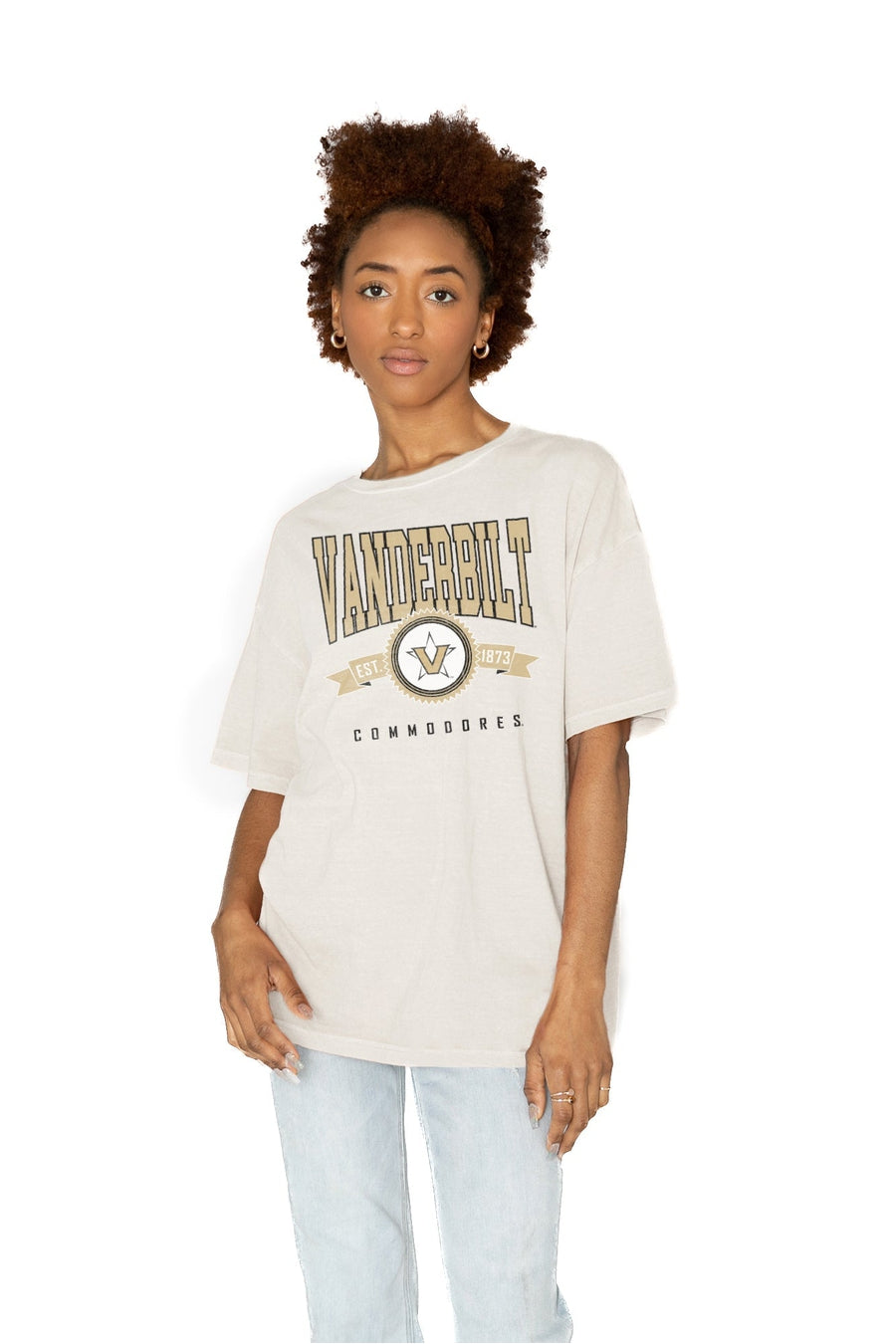 Premium Vanderbilt Commodores Oversized Cotton Crewneck Tee