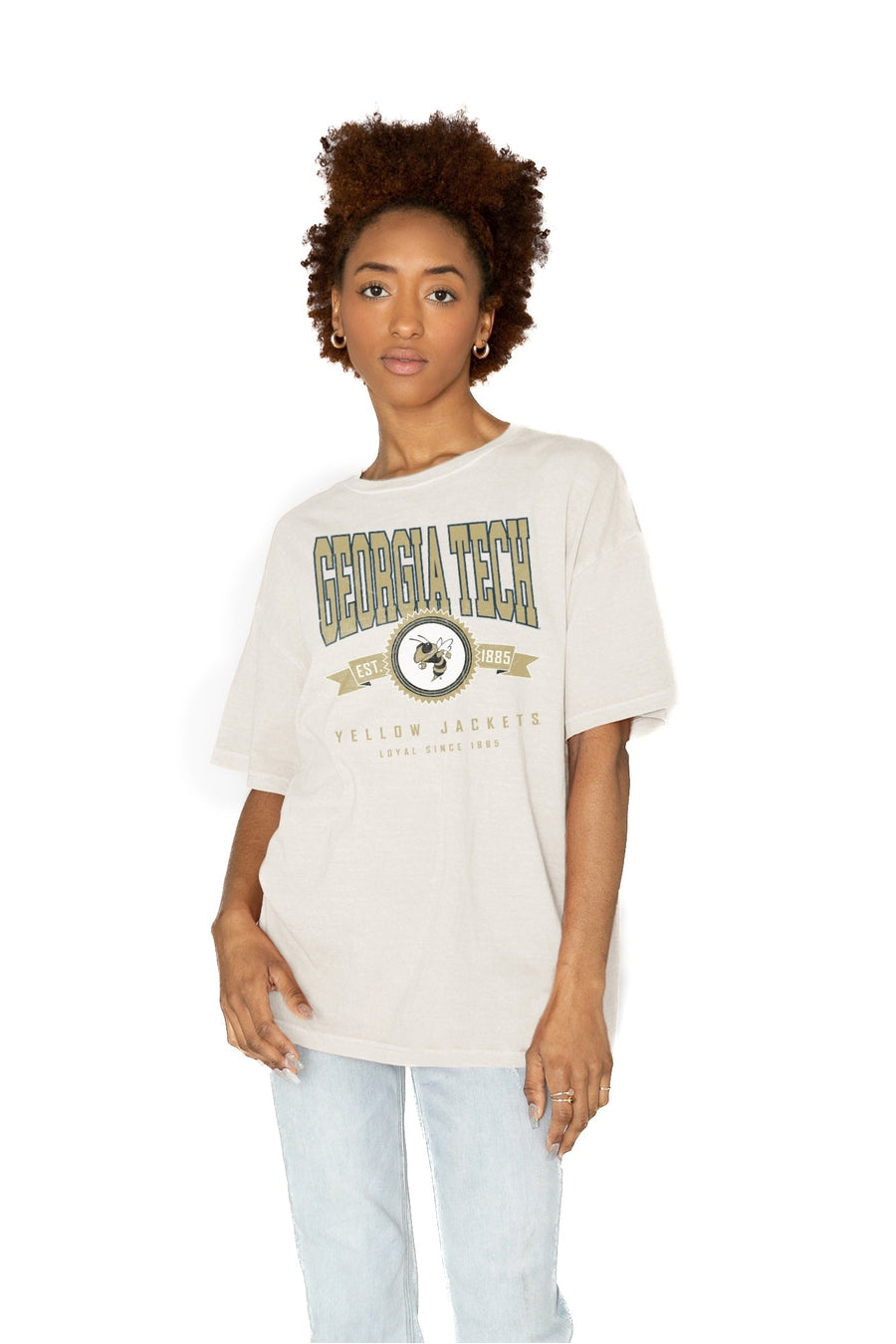 Premium Georgia Tech Yellow Jackets Oversized Crewneck Tee - Ultimate Comfort & Style