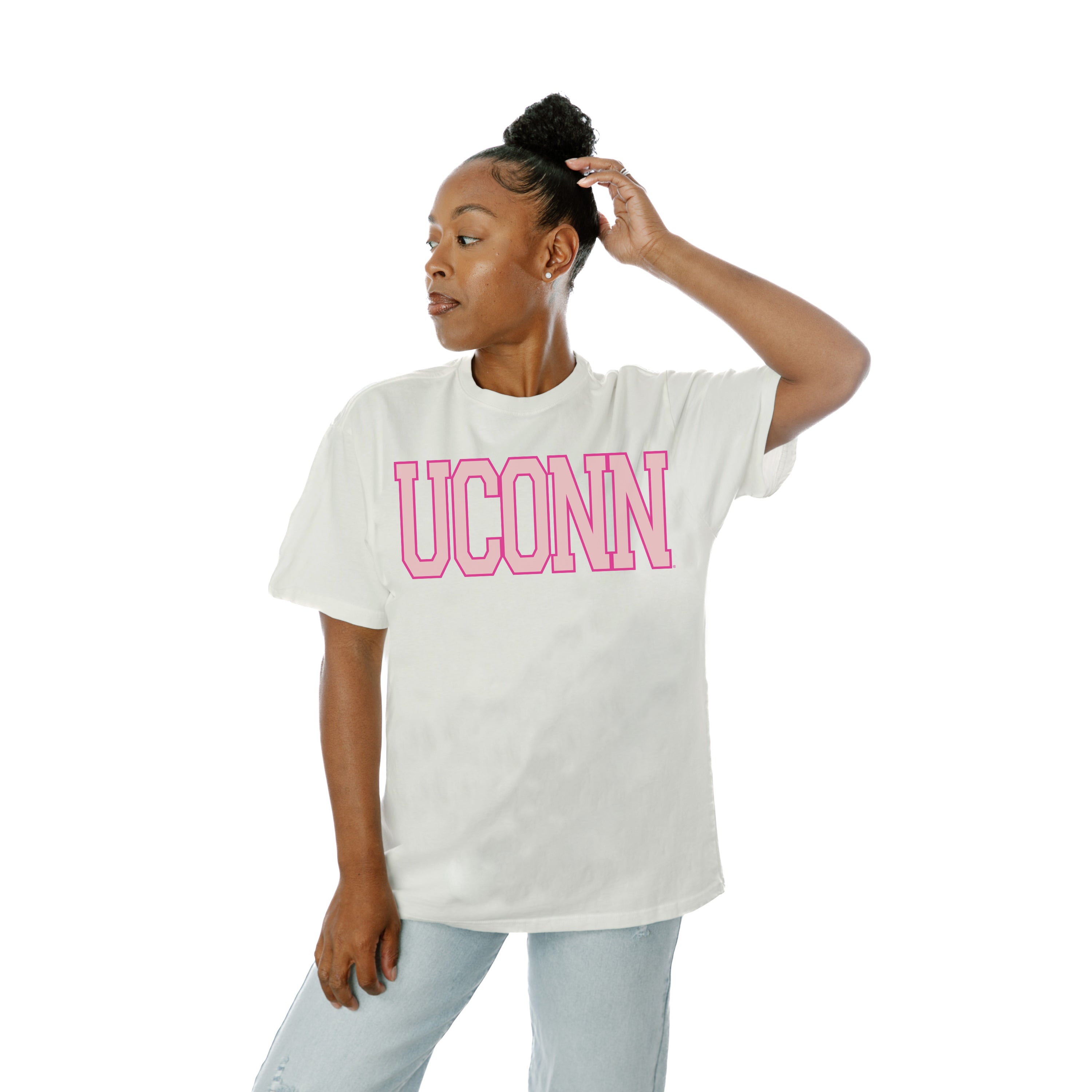 Premium UCONN HUSKIES Gameday Oversized Crewneck Tee - Ultimate Comfort & Style