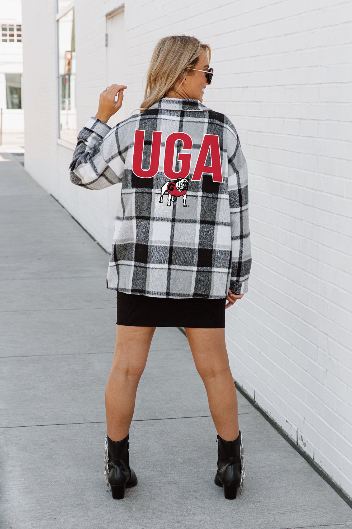 GEORGIA BULLDOGS MAD FOR PLAID JENKINS PLAID OVERSHIRT