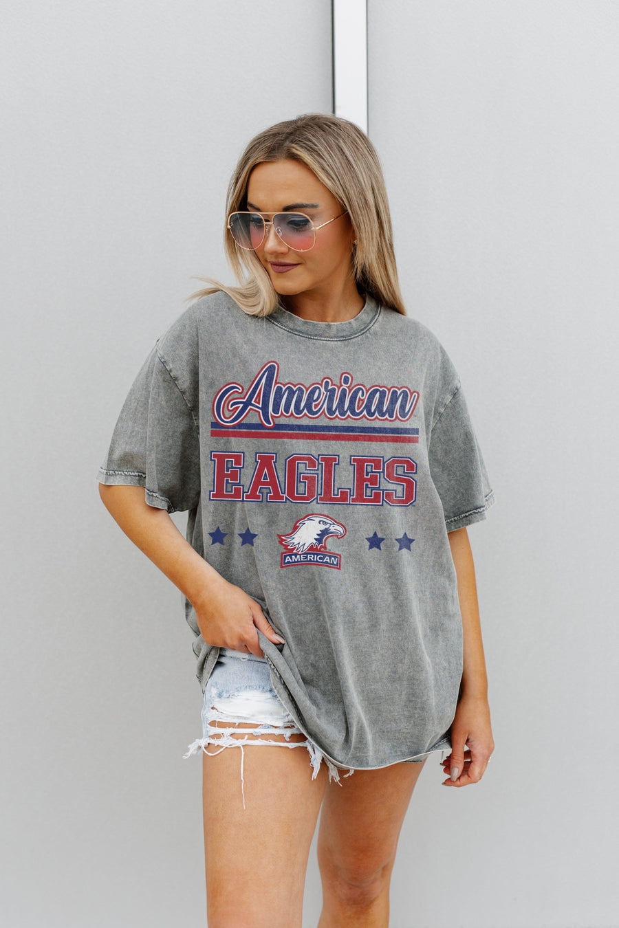 Premium American University Eagles Oversized Crewneck Tee - Ultimate Comfort & Style