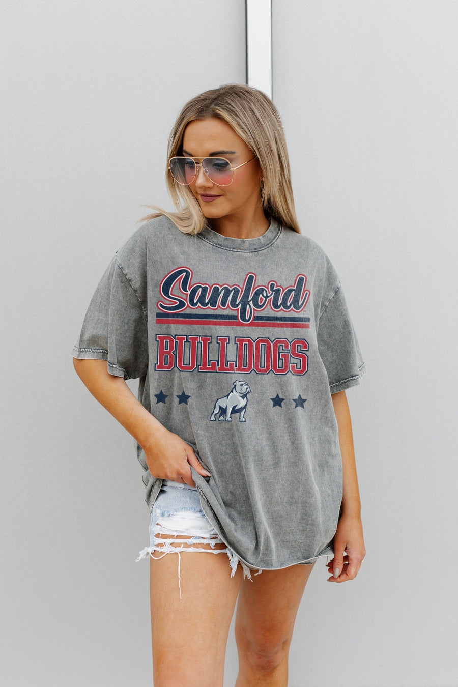 Premium Oversized Crewneck Tee - SAMFORD BULLDOGS Collection