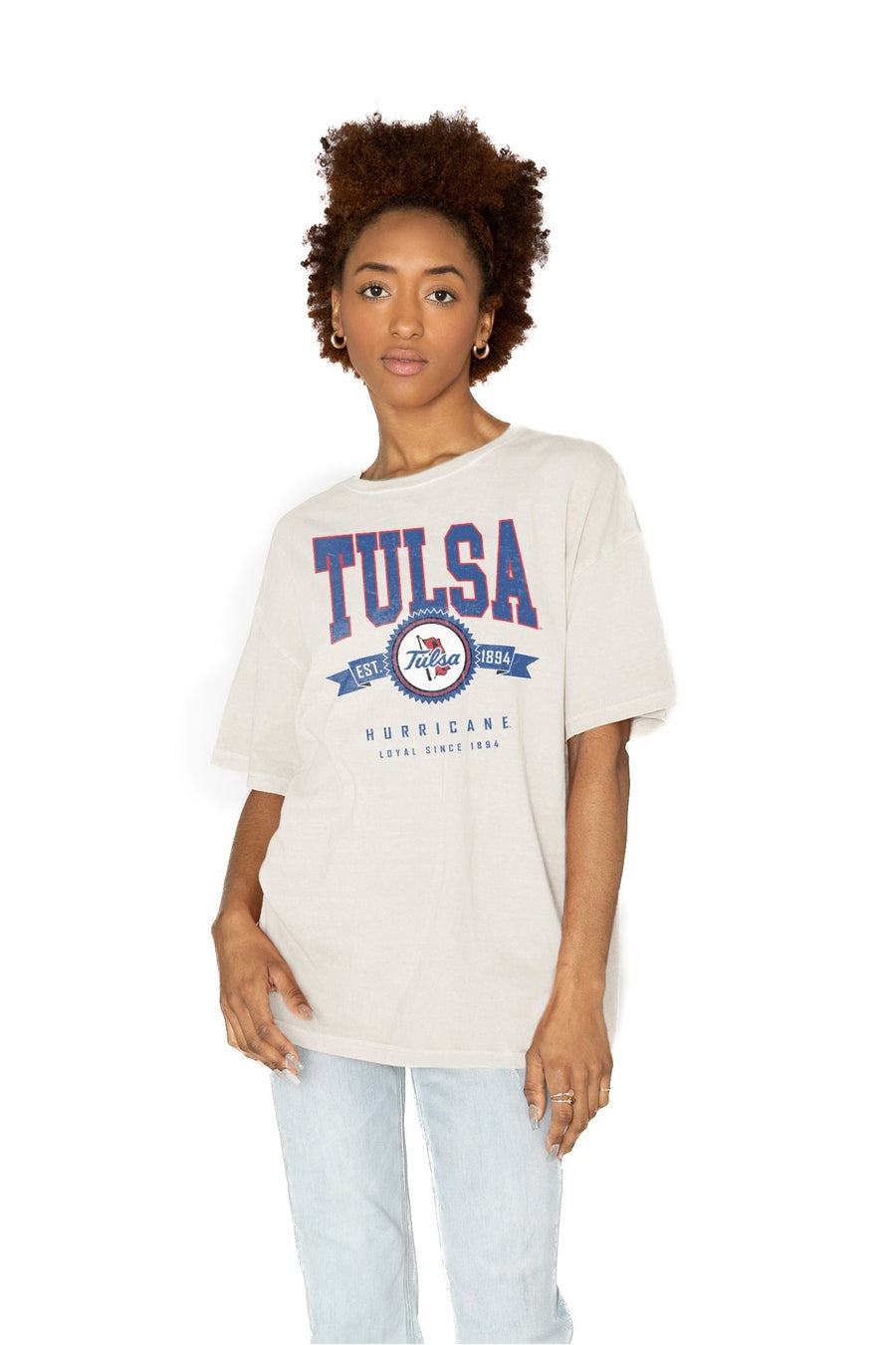 Premium Tulsa Golden Hurricane Oversized Cotton Crewneck Tee - Ultimate Comfort & Style