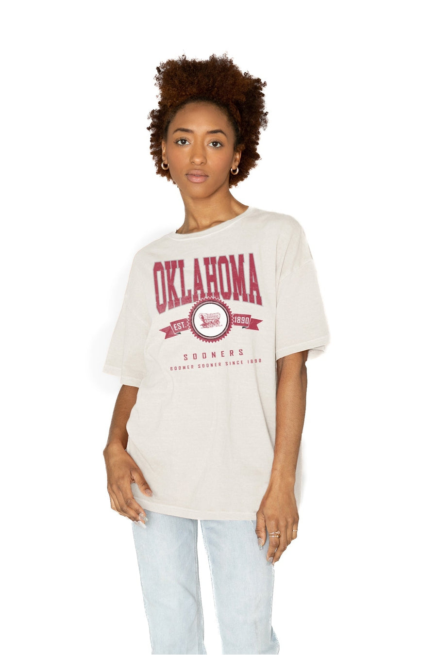 Premium Oklahoma Sooners Oversized Crewneck Tee - Ultimate Comfort & Style