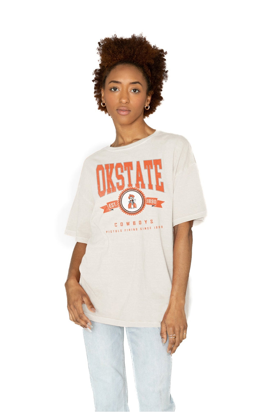 Premium Oklahoma State Cowboys Oversized Cotton Crewneck Tee