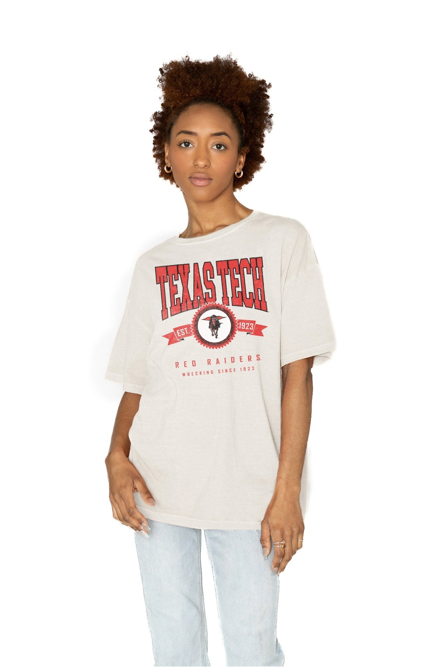 Premium Texas Tech Red Raiders Oversized Crewneck Tee - Ultimate Comfort & Style