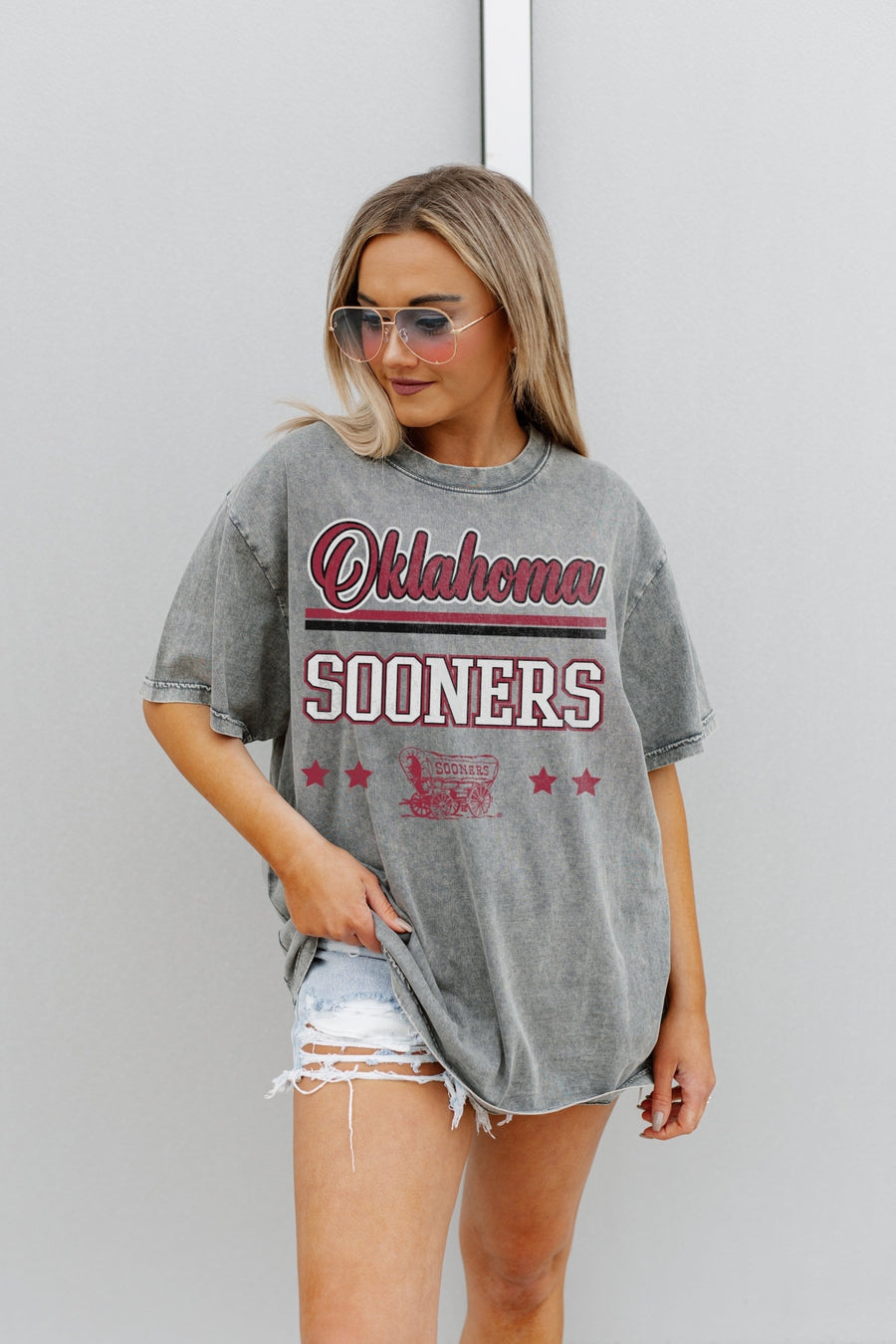 Premium Oversized Crewneck Tee - Oklahoma Sooners Edition