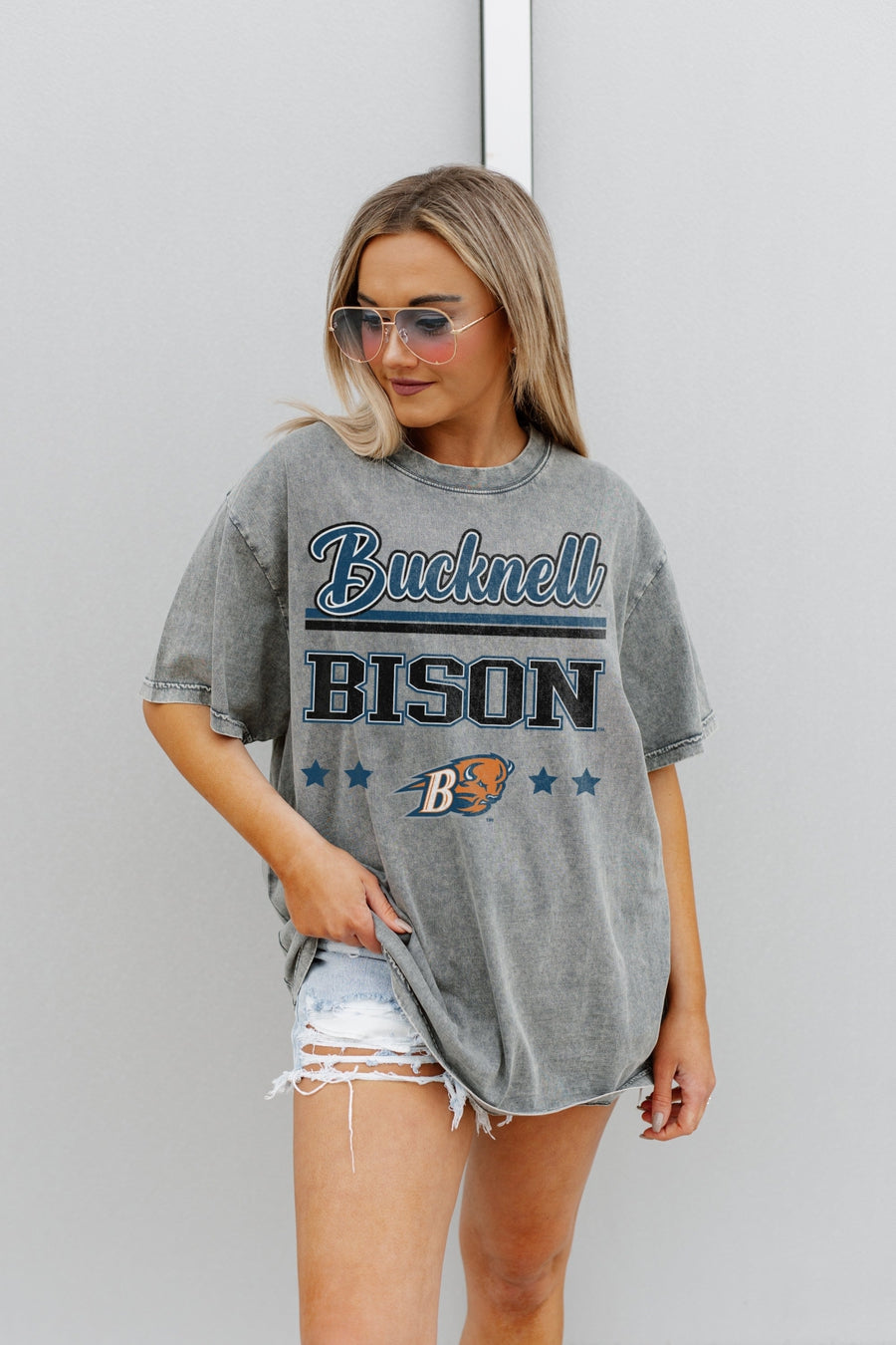 Premium BUCKNELL BISON Oversized Crewneck Tee - Ultimate Comfort & Style
