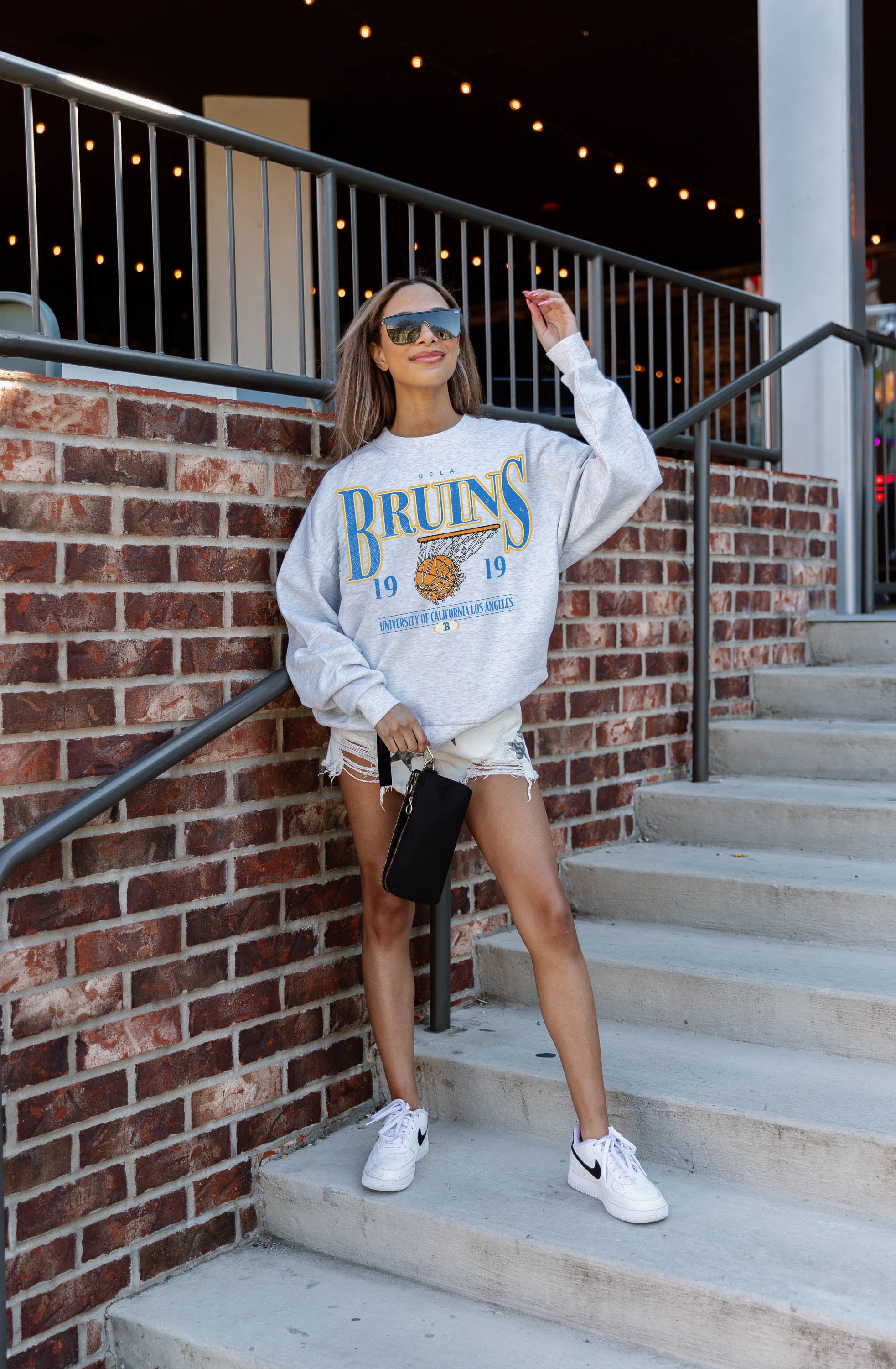 UCLA Bruins Ultimate Comfort Premium Fleece Drop Shoulder Crewneck Pullover