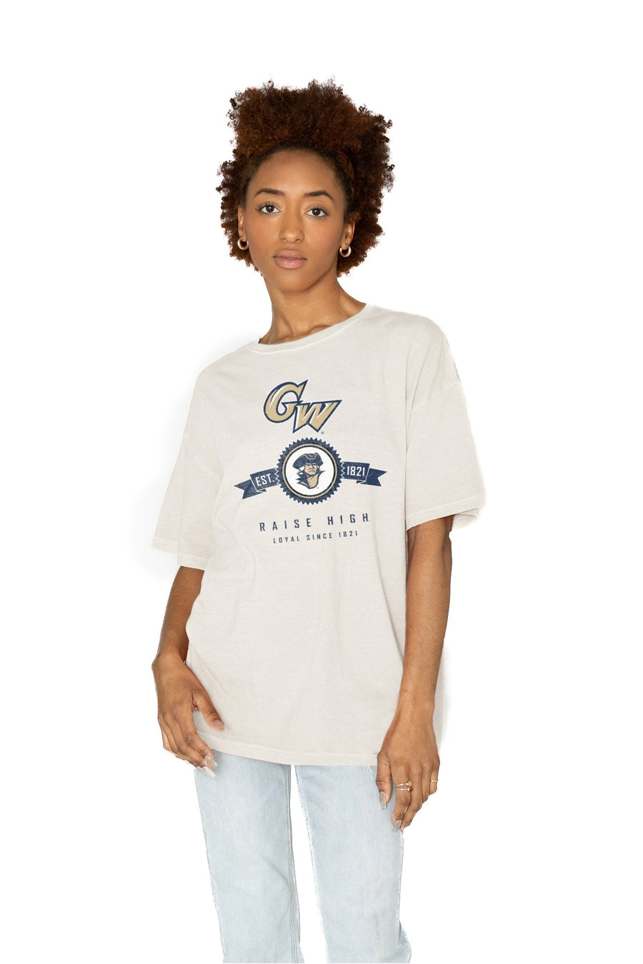 Premium Oversized Crewneck Tee - George Washington University Collection
