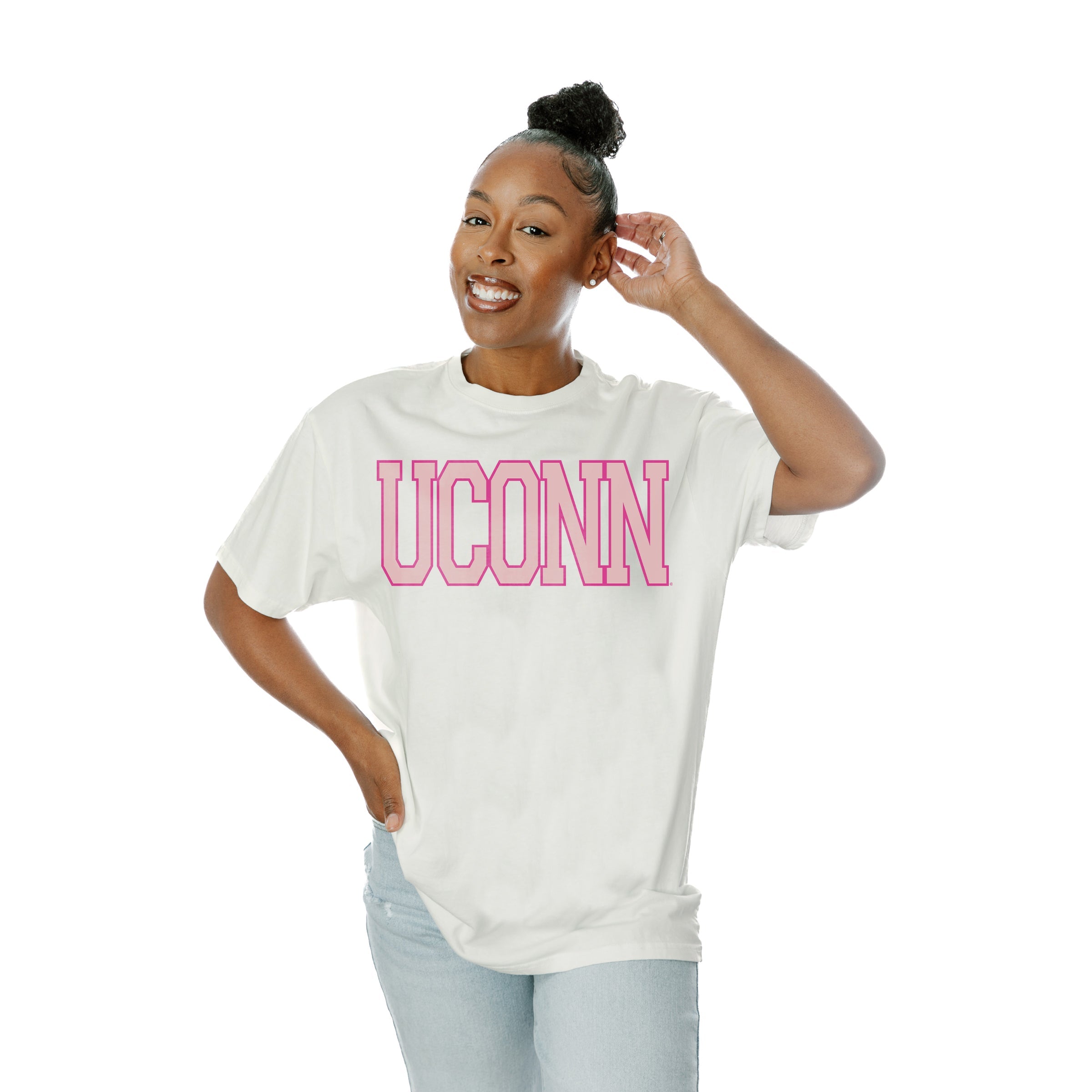 Premium UCONN HUSKIES Gameday Oversized Crewneck Tee - Ultimate Comfort & Style