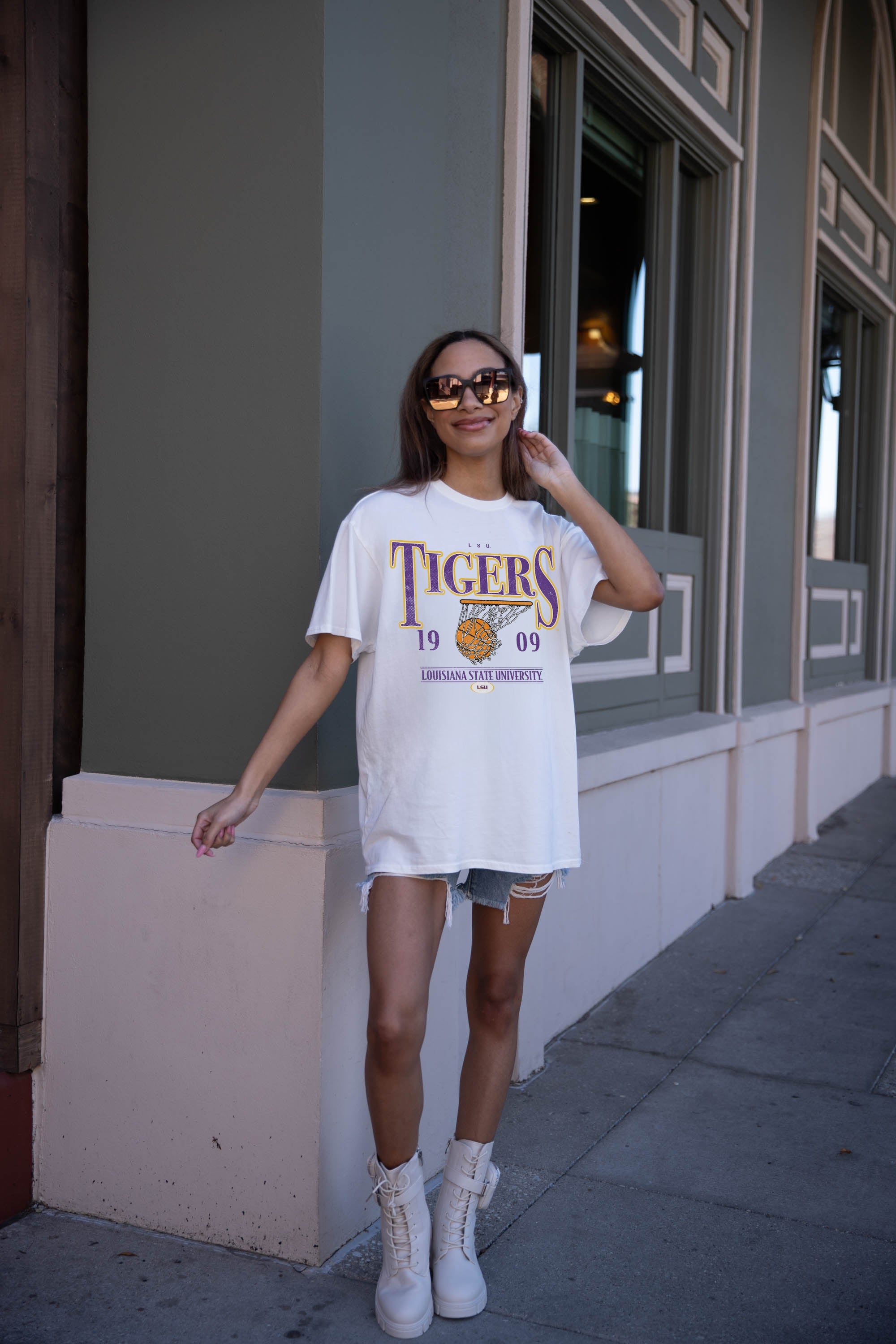 Premium LSU Tigers Oversized Crewneck Tee - Ultimate Comfort & Style