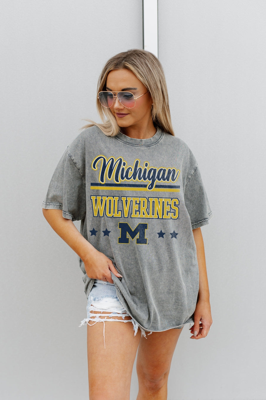 Premium Michigan Wolverines Oversized Crewneck Tee - Ultimate Comfort & Style