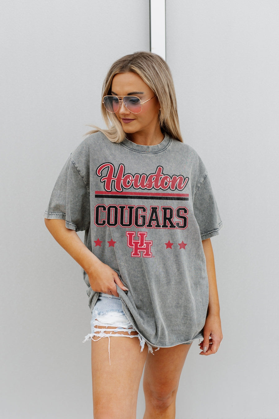 Premium Houston Cougars Oversized Crewneck Tee - Ultimate Comfort & Style