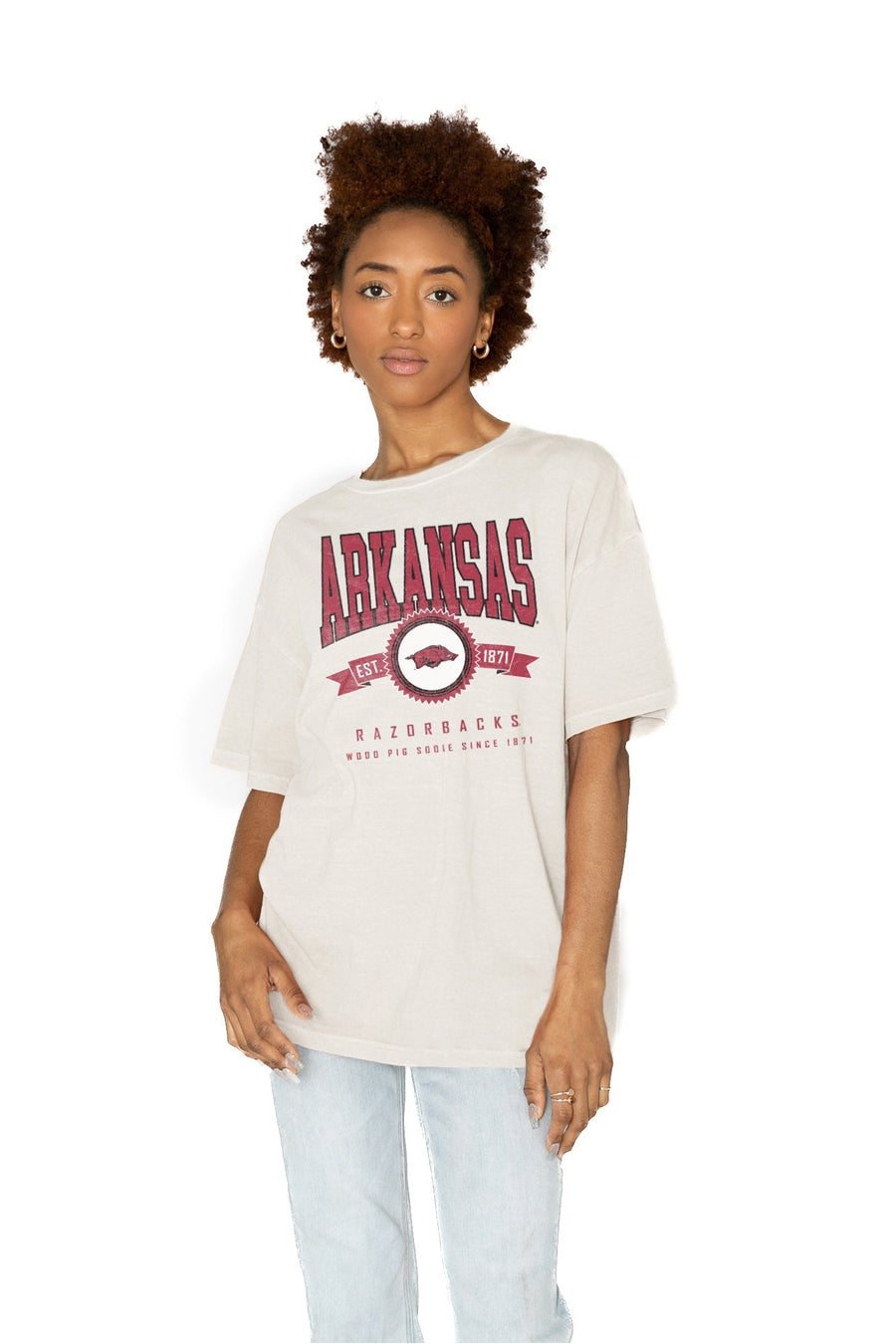 ARKANSAS RAZORBACKS PREMIUM OVERSIZED CREW NECK TEE - Upgrade Your Casual Style