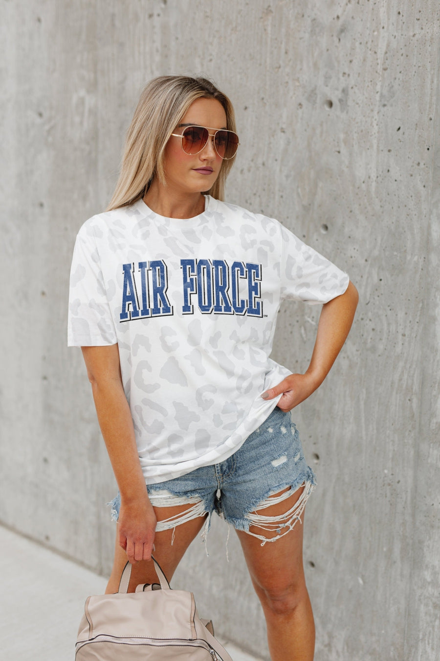 Premium AIR FORCE FALCONS Leopard Print Tee - Ultimate Game Day Essential