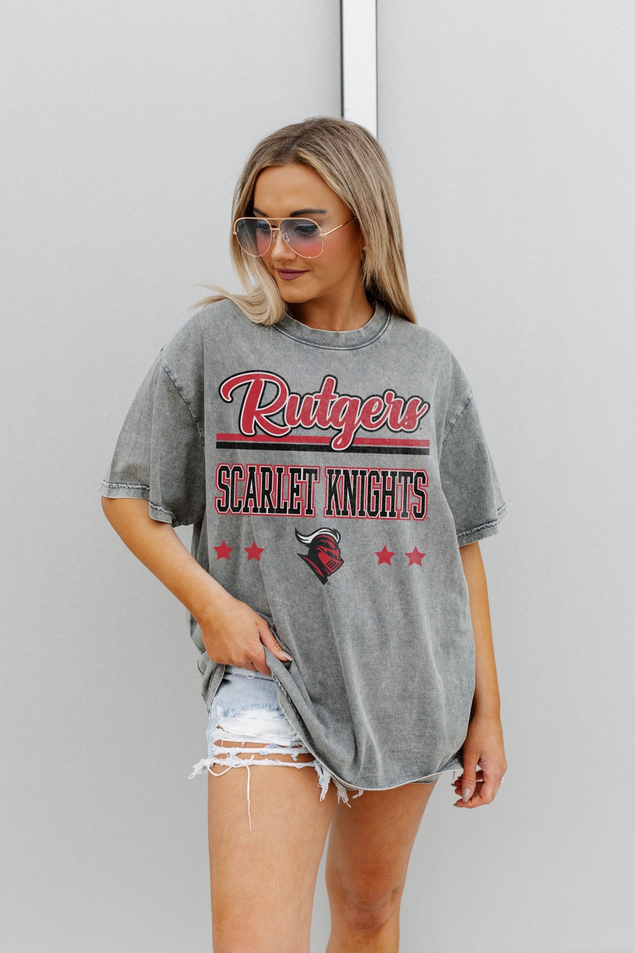 Premium RUTGERS SCARLET KNIGHTS Oversized Crewneck Tee - Ultimate Comfort & Style