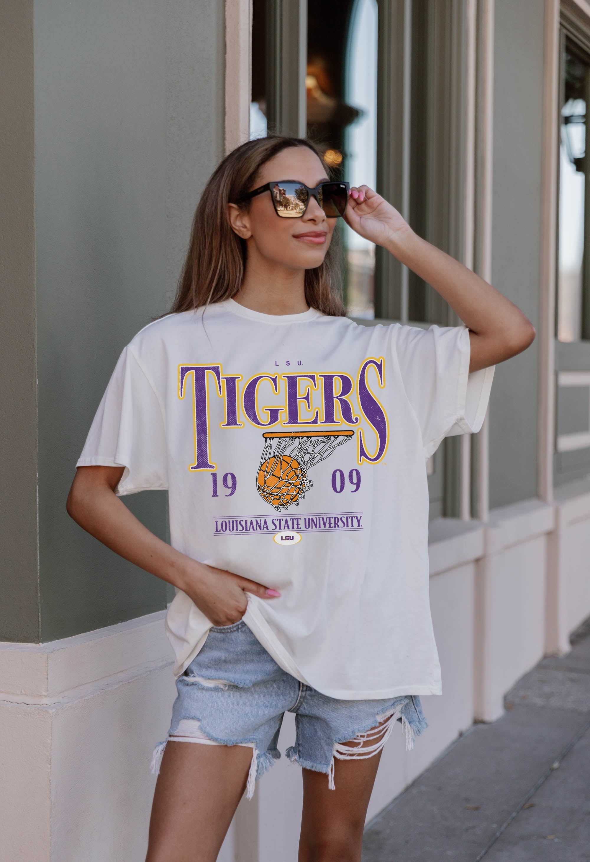 Premium LSU Tigers Oversized Crewneck Tee - Ultimate Comfort & Style