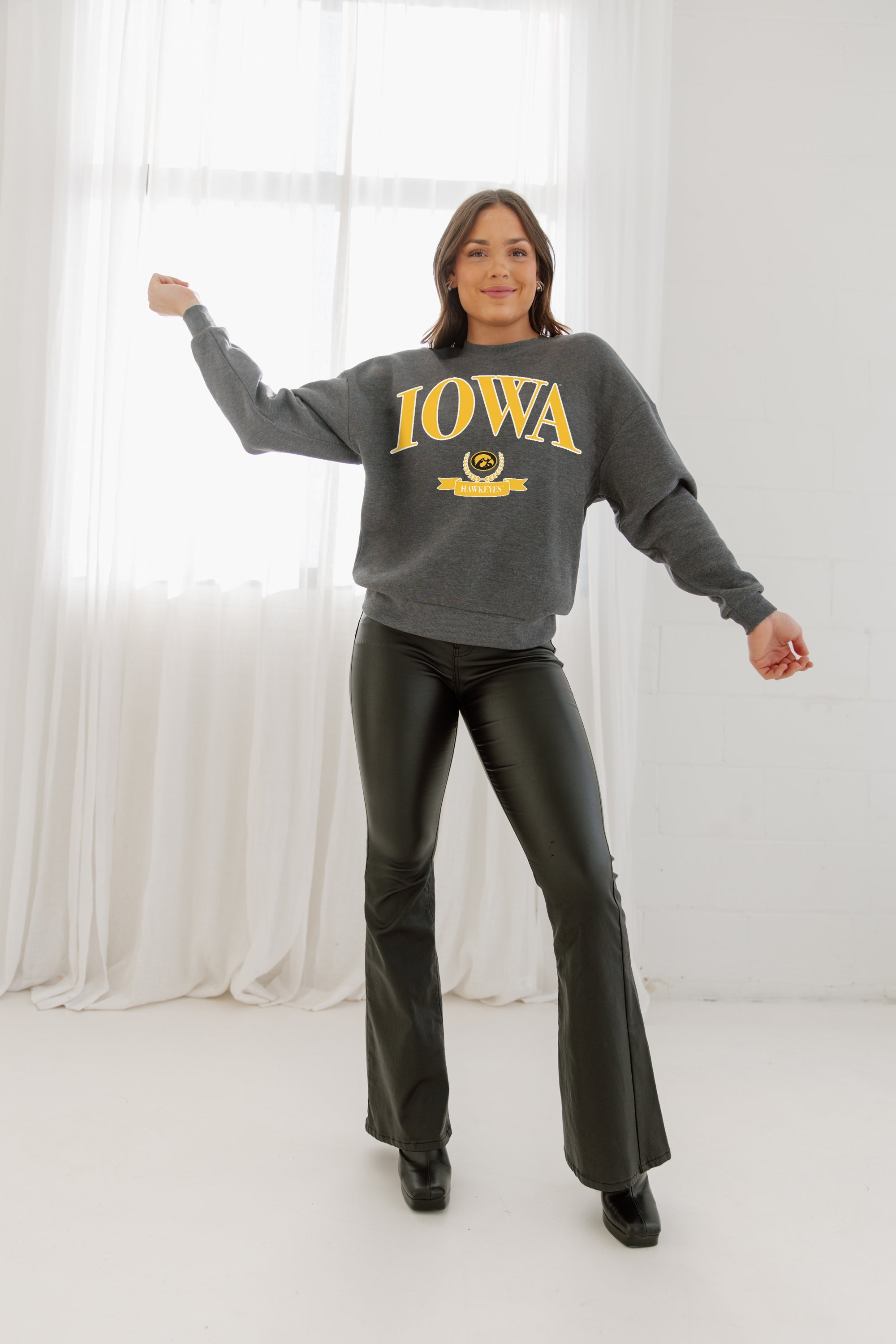 Premium Iowa Hawkeyes Seal The Deal Fleece Crewneck Pullover - Ultimate Comfort & Style