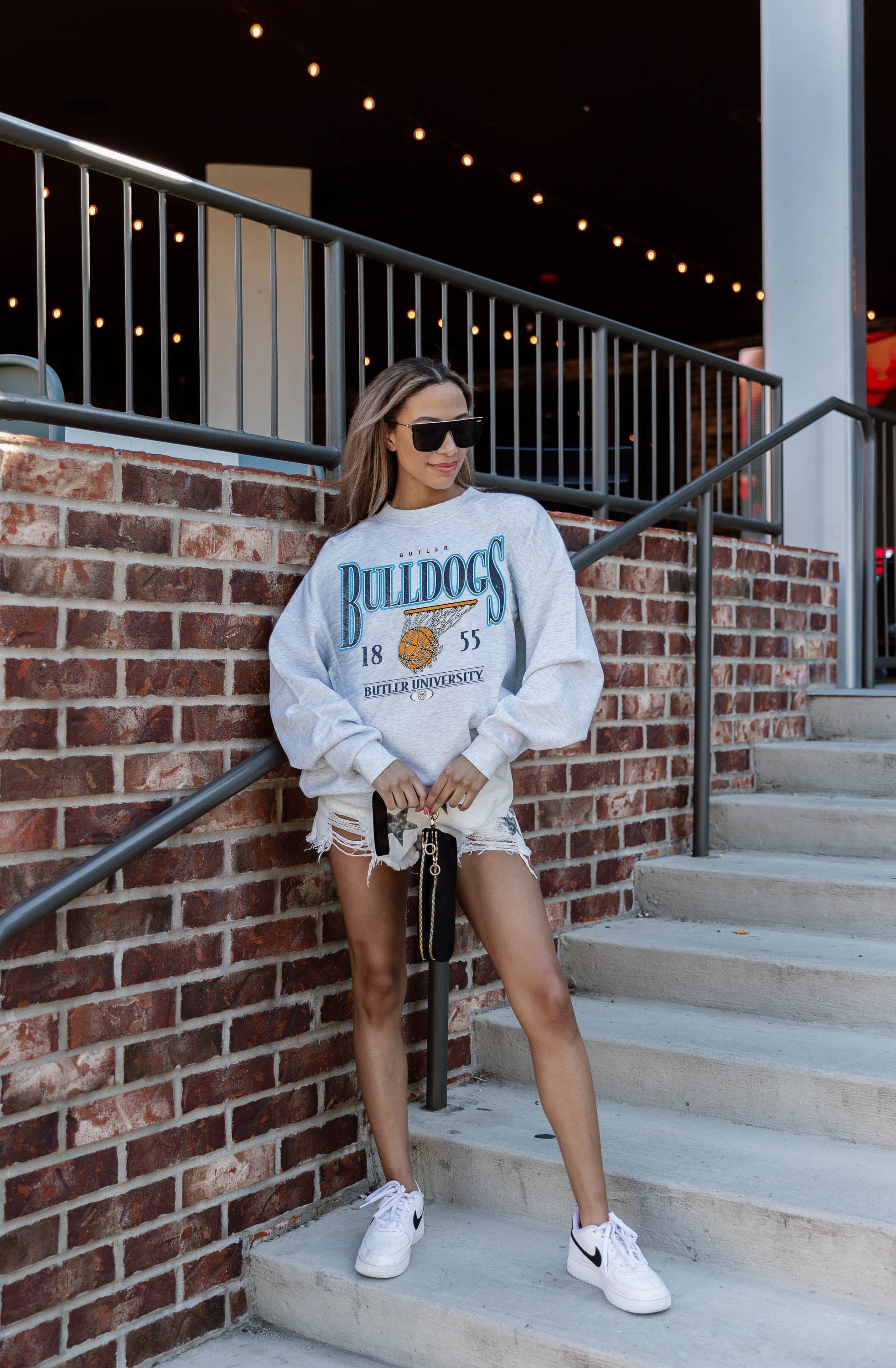 Ultimate Butler Bulldogs Premium Fleece Drop Shoulder Crewneck Pullover