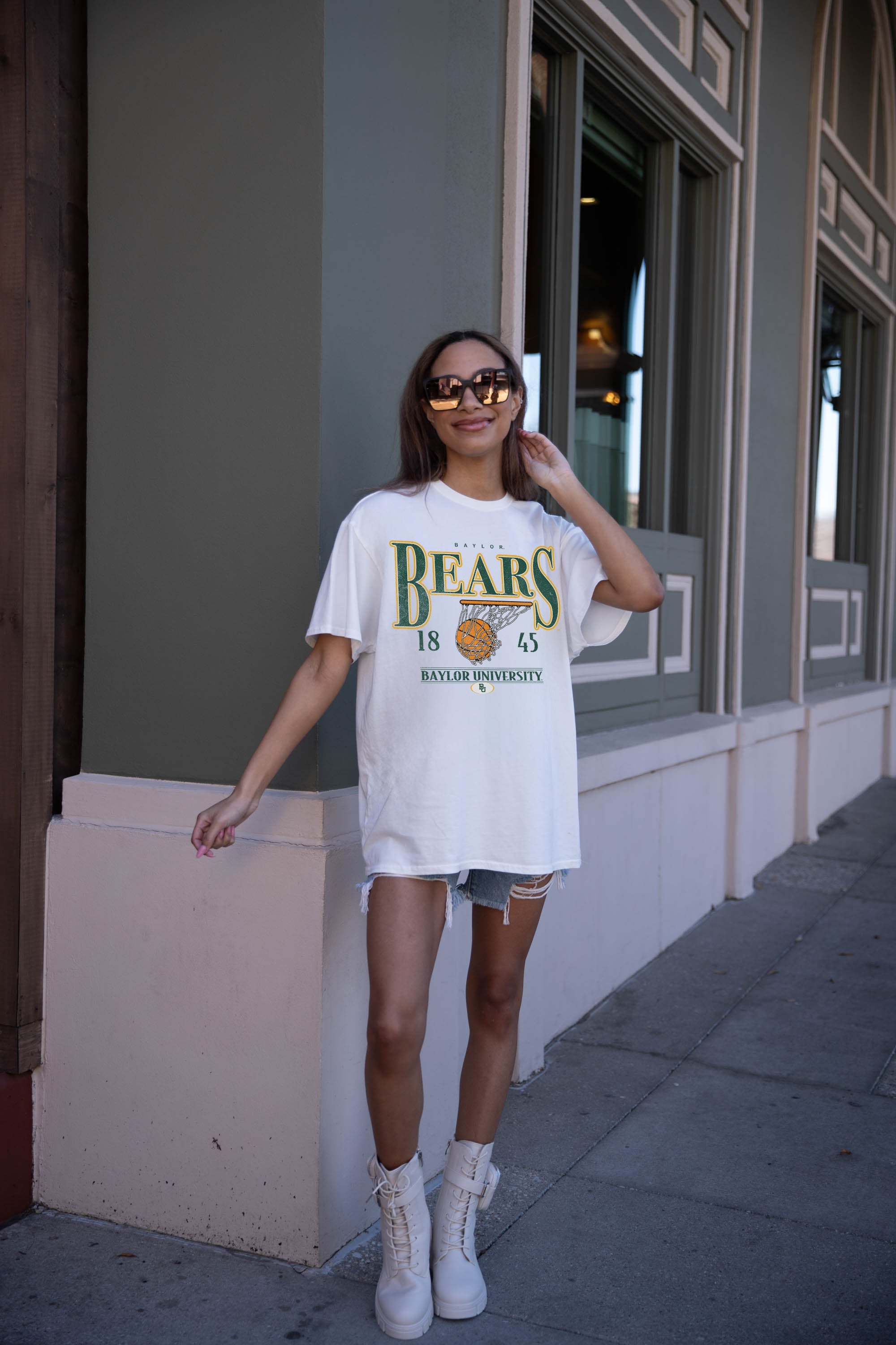 Premium Baylor Bears Oversized Cotton Crewneck Tee