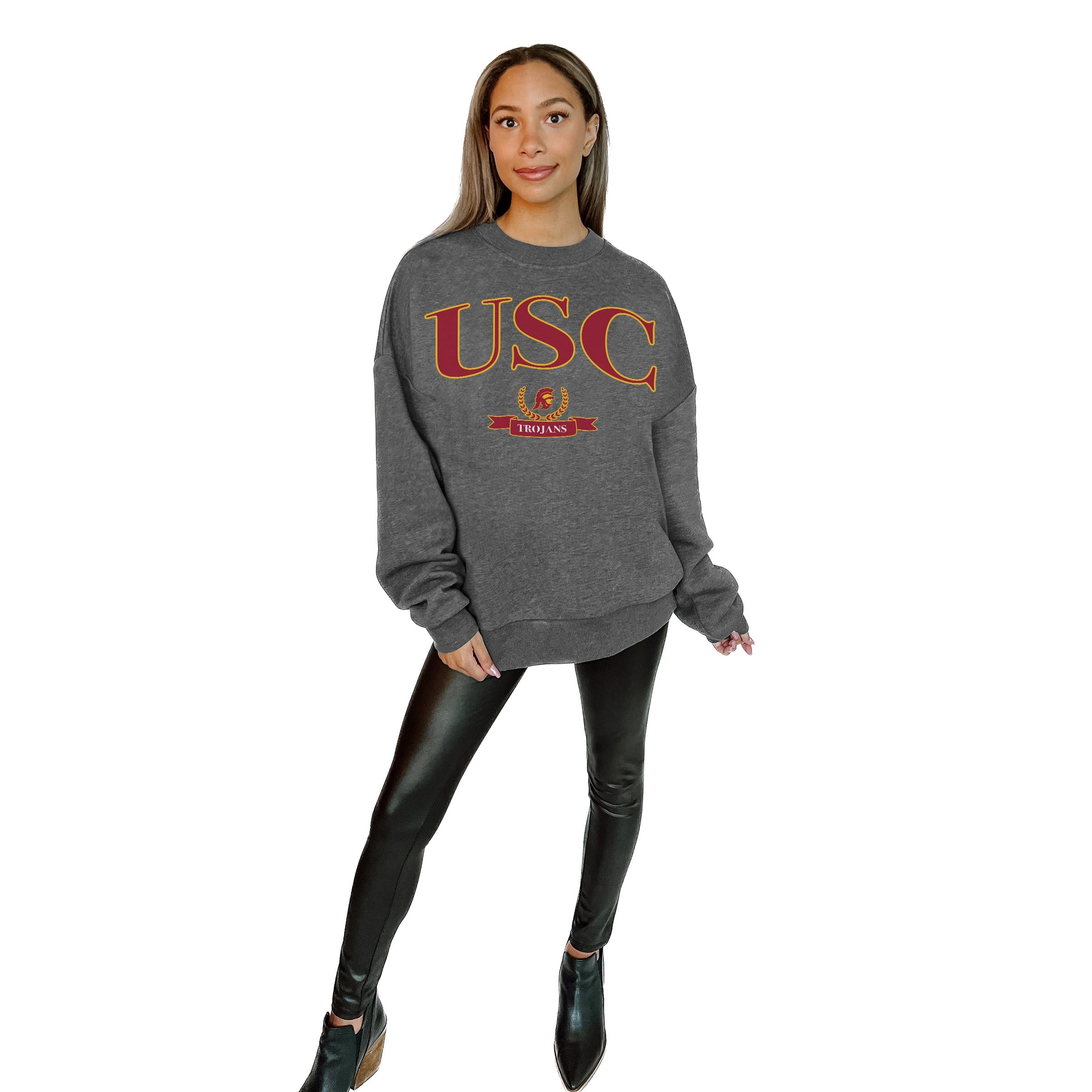 Ultimate USC Trojans Seal The Deal Premium Fleece Crewneck Pullover