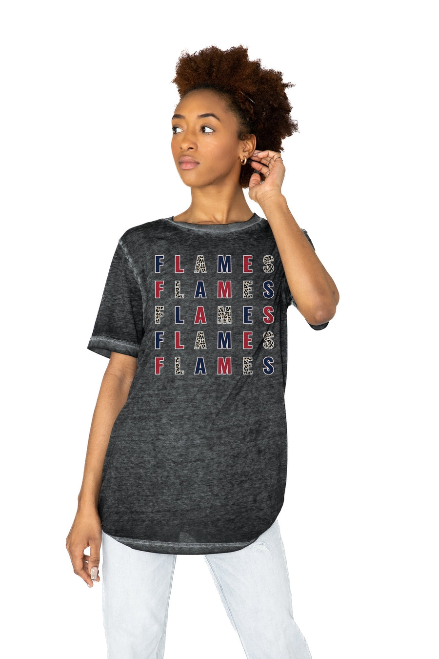 Premium Liberty Flames Acid Wash Boyfriend Tee - Ultimate Comfort Style