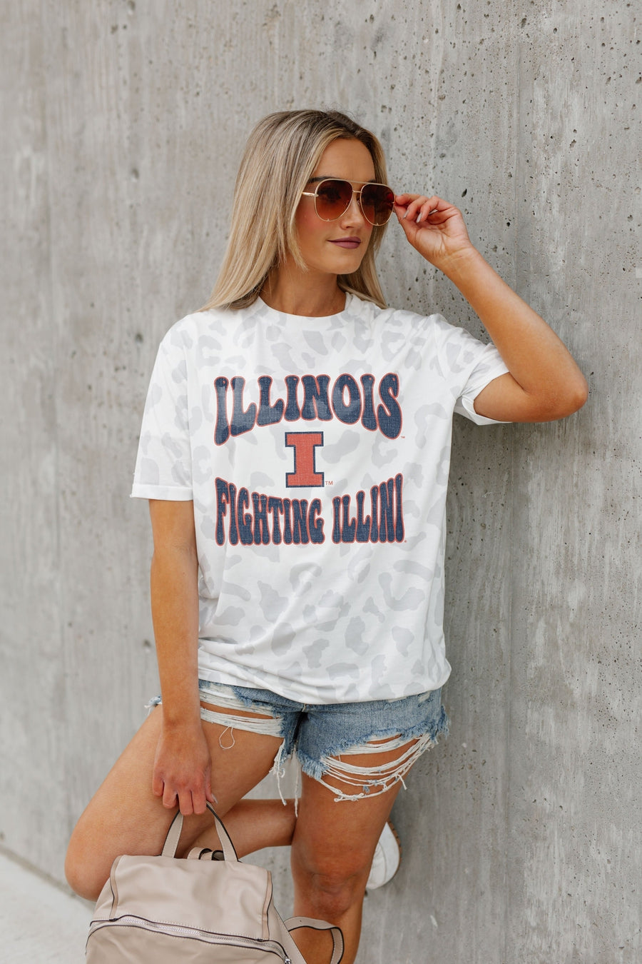 Premium Illinois Fighting Illini Leopard Print Tee - Ultimate Gameday Essential