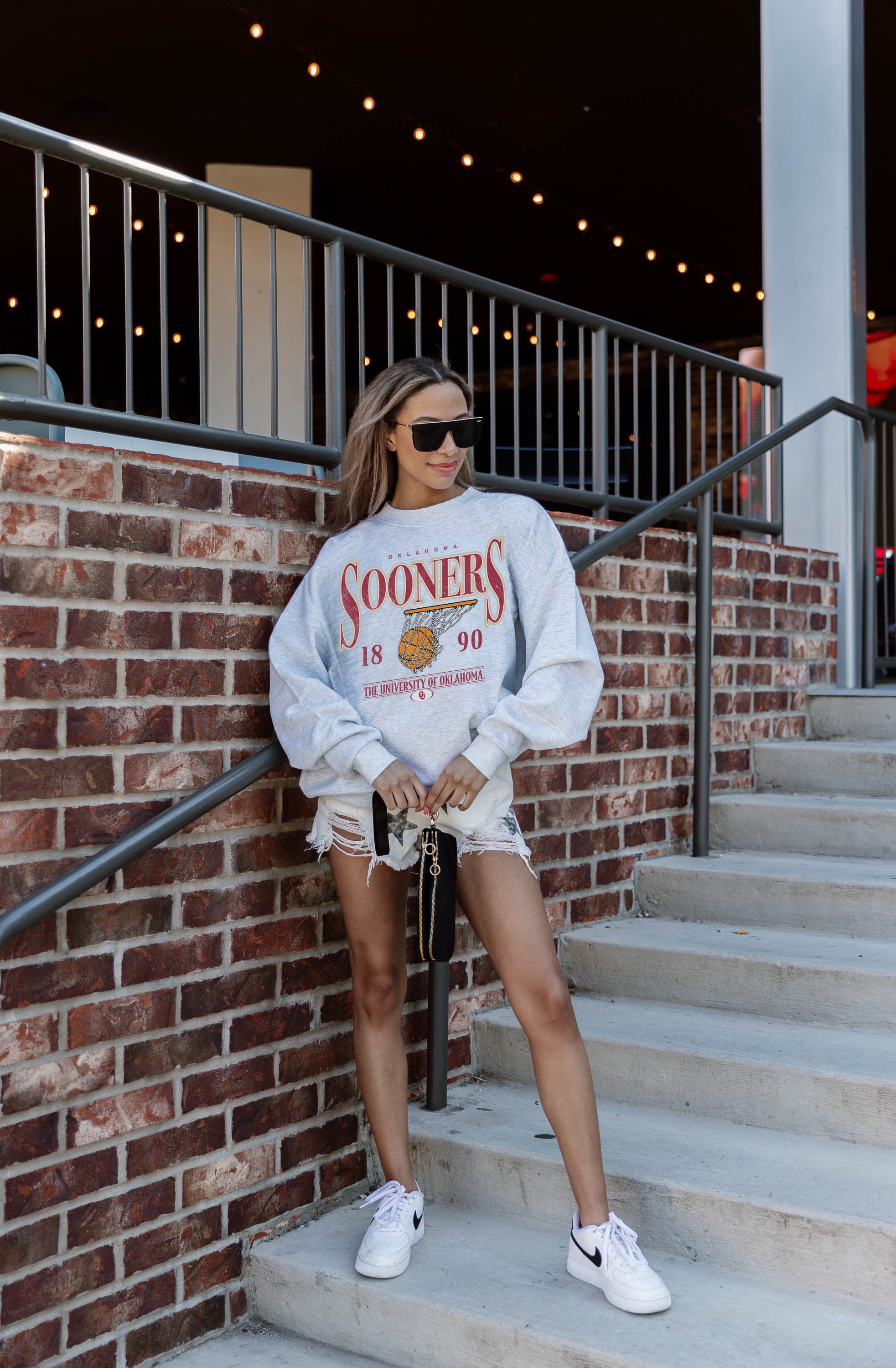 Premium Oklahoma Sooners Fleece Crewneck - Drop Shoulder Design